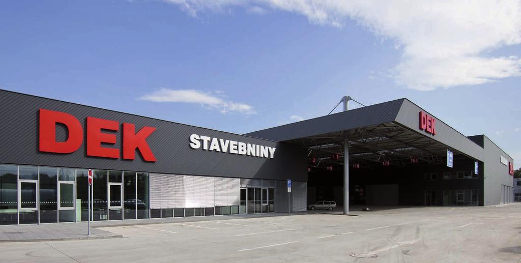 Profil SPółki wsparcie SIlnej GruPy oddziały Stavebniny DEK holding DEK tworzony jest przez grupę fi rm zajmujących się dostawami meteriałów i usług w branży bodowlanej oraz produkcją materiałów