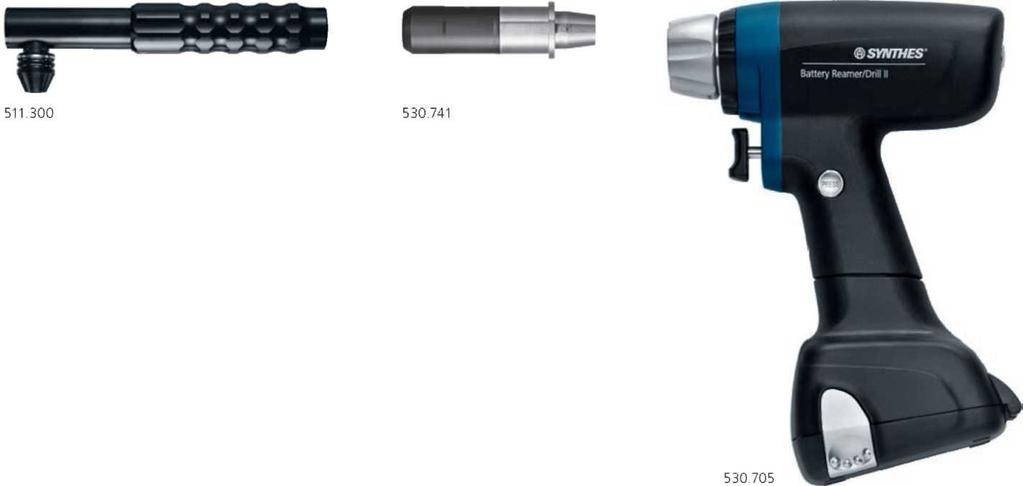 Instrukcja obsługi NASADKI do wiertarki/rozwiertaka BATTERY REAMER/DRILL II Nasadka przezierna dla RTG (511.300) i adapter do nasadki przeziernej dla RTG (530.741) Maksymalna prędkość: ok. 1100 obr.