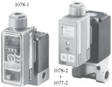 Cyfrowy sterownik czasowy dla zaworów sterowanych elektromagnetycznie Typ 1078-1 Typ 1078-2 Typ 1078-1 Sterownik czasowy typu 1078-1 pracuje na bazie mikroprocesora; jest przeznaczony do sterowania