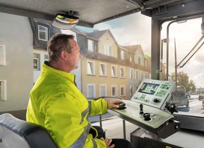 Proste sterowanie Wysoce zaawansowany elektroniczny układ sterowania rozściełaniem pozwala zoptymalizować maszynę pod kątem konkretnego zadania i zapewnia operatorowi większą kontrolę, dzięki czemu