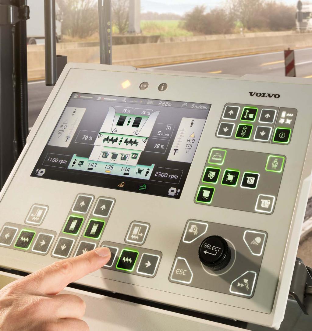 Elektroniczny układ sterowania rozściełaniem 3 Nowy, zaawansowany układ sterowania trzeciej generacji o nazwie Electronic Paver Management 3 (EPM 3) zapewnia operatorowi pełną kontrolę nad
