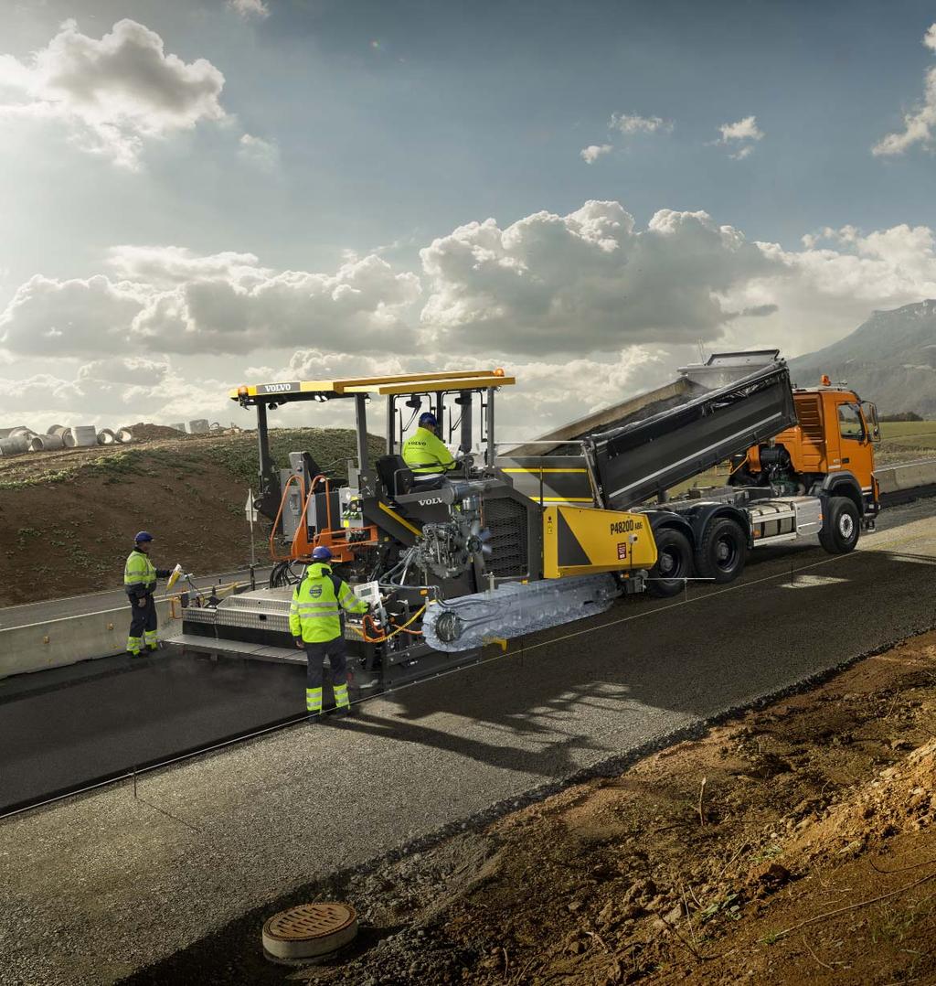 Układ napędowy Volvo Rozściełacze Volvo są wyposażone w zaprojektowane i wyprodukowane przez Volvo podzespoły układu napędowego, które świetnie ze sobą współpracują.