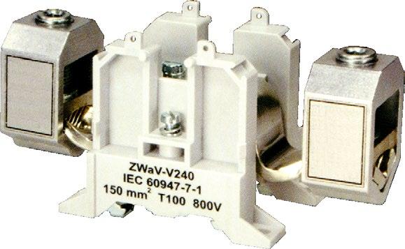 Złączki jednotorowe wielkoprądowe ZW ZWK-K120 ZWK-V120 ZWV-V120 M M W1 W W W W1 S2 D D1 S2 D D1 S2 D D1 S1 S S1 S S1 S /15 /15 /15 Zastosowanie Złączki wielkoprądowe