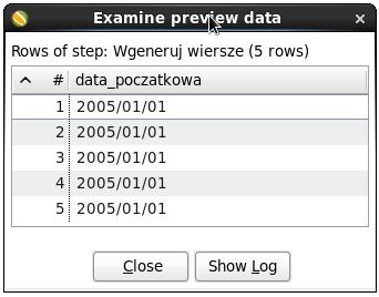 Tym samym kolejne daty mogą być dynamicznie wyznaczone jako suma daty początkowej i numeru sekwencyjnego krotki. e.
