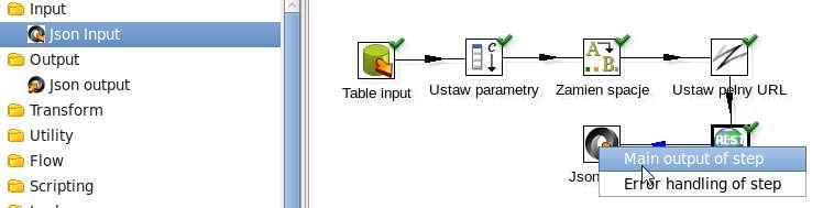 l. Następnie podajmy pole aktorzy_json, które będzie zawierało wynik wywołania naszej usługi. m. Czas na obsługę wyniku naszej usługi RESTful.