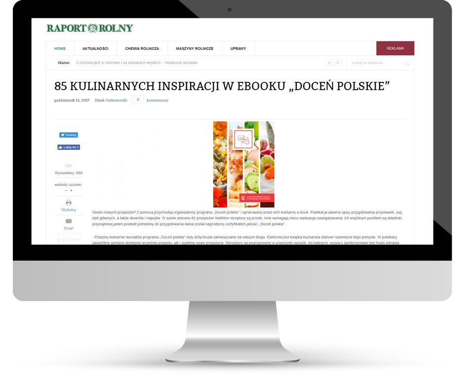 Kilka przykładów naszych działań: Firma : Firmy, które przesłały materiały do e-booka kulinarnego.