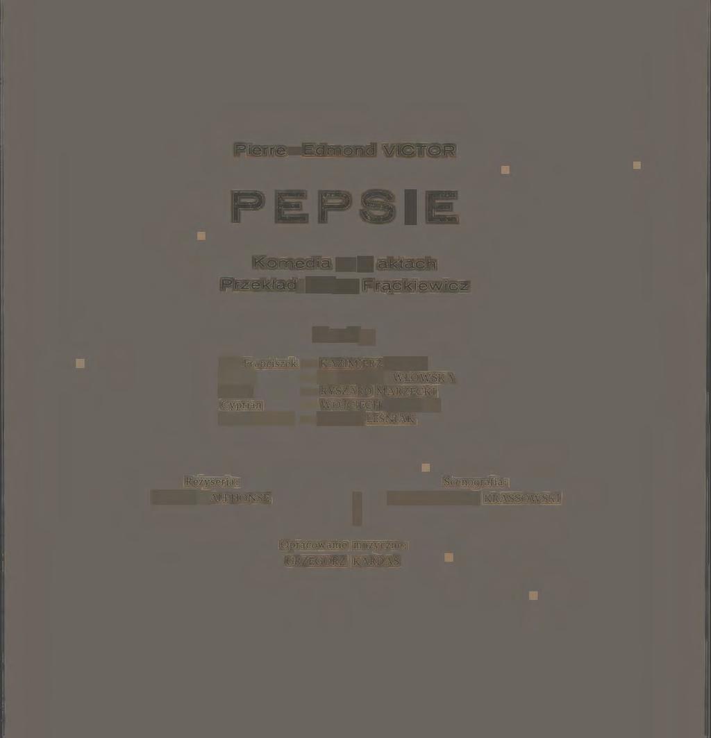 KAZIMIERZ KUREK Pepsie - TATIANA PAWŁOWSKA Haleb -