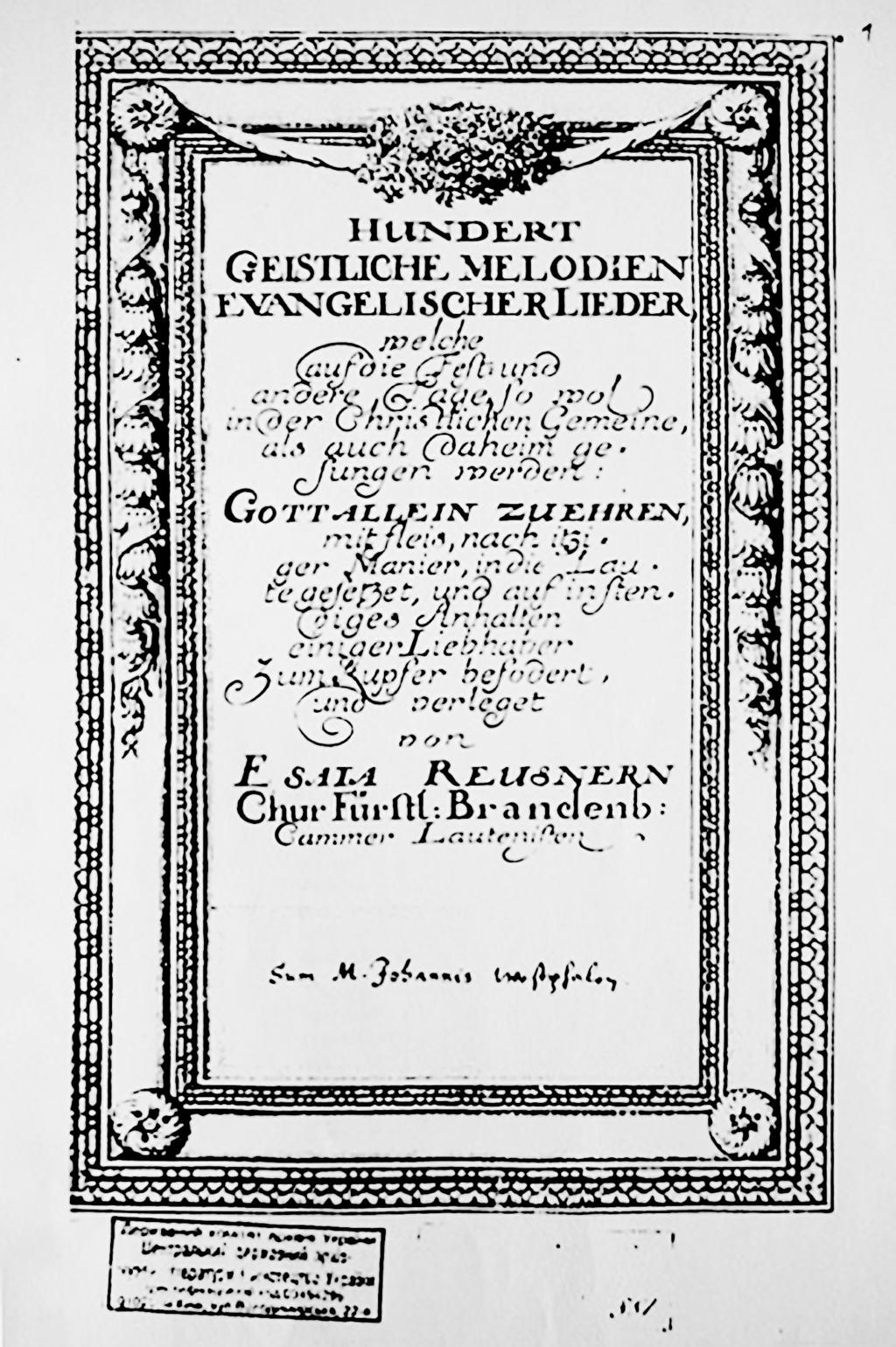 178 Grzegorz Joachimiak Ilustracja 5. Karta tytułowa wraz z dedykacją dla Hedwigi Sophii von Brandenburg i Elisabeth Henrietty von Hessen-Kassel. Reprodukcja za: E.