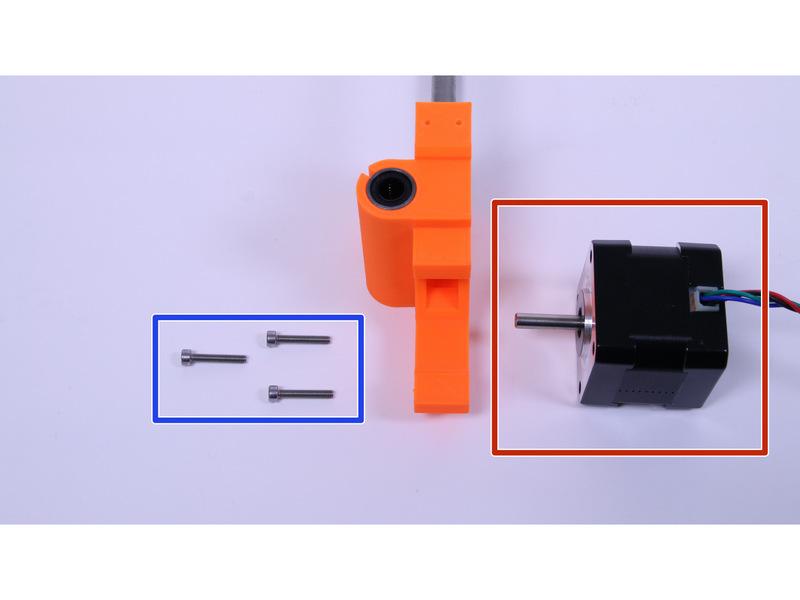 Step 12 Montaż silnika osi X M3x18 screw (3 szt.