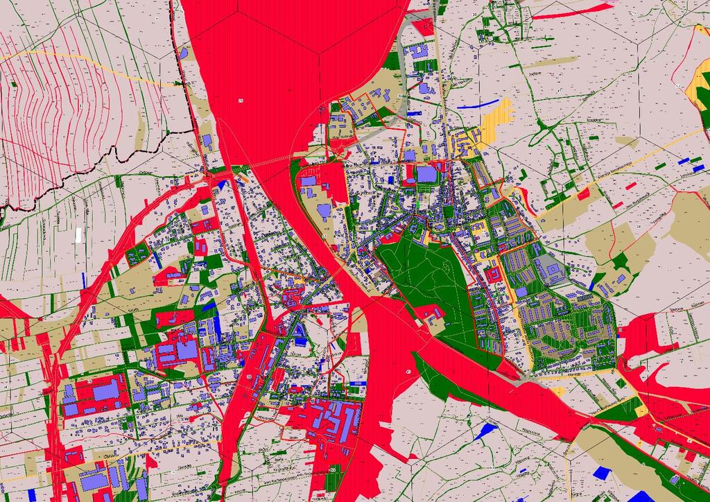 Mapa 36. Analiza własnościowa obszaru Centrum i Zabłocia.