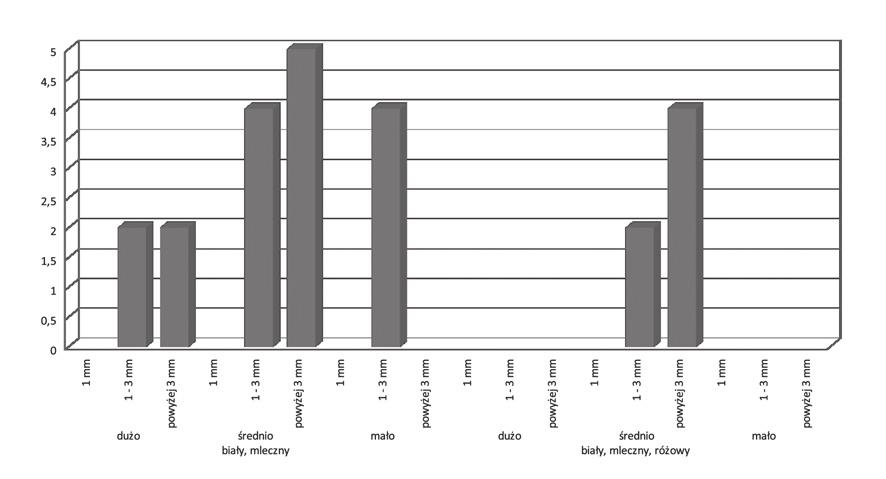 Size distribution (maximum chord length) of pottery fragments attributed to the Mierzanowice culture.