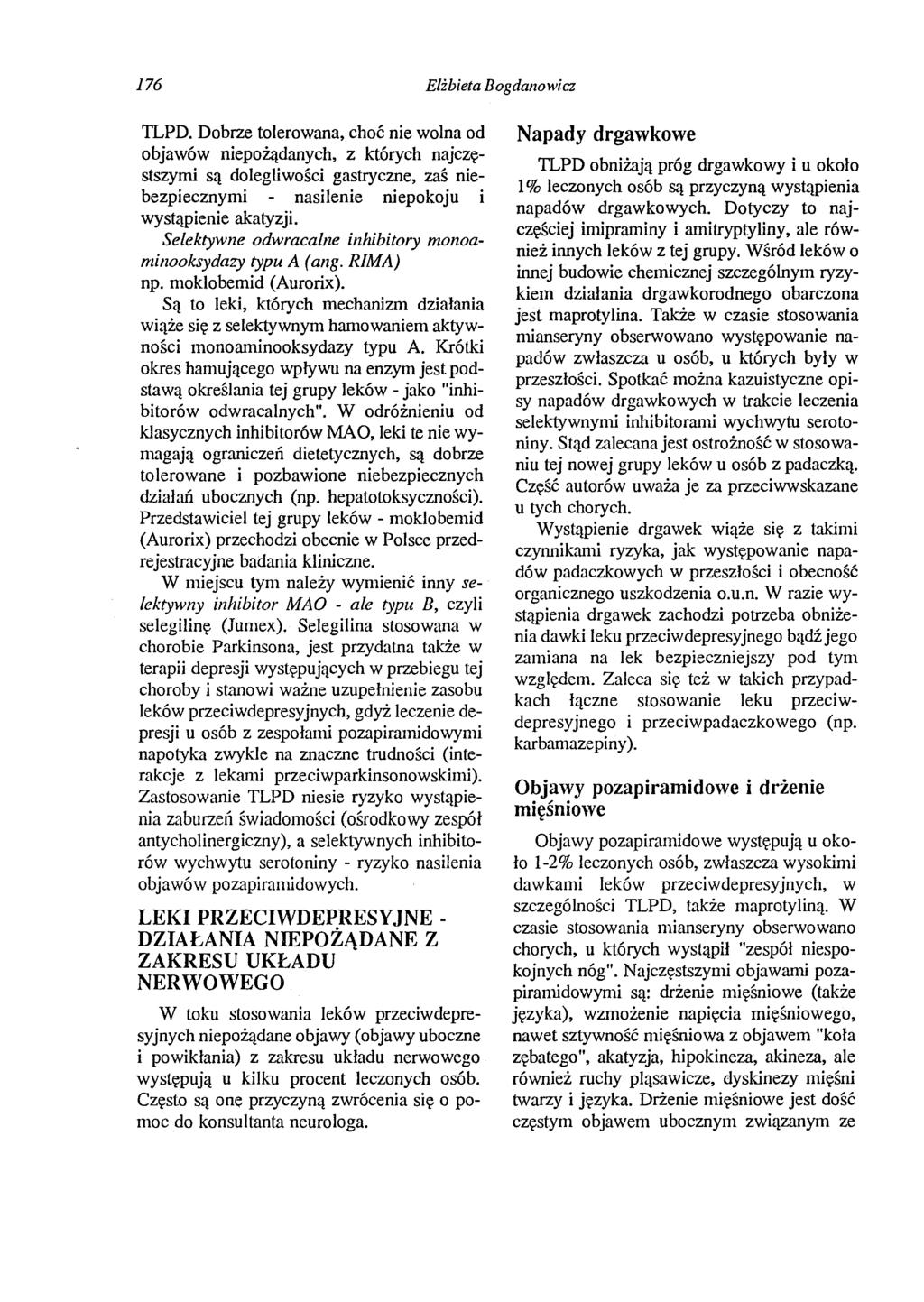 176 Elżbieta Bogdanowicz TLPD.