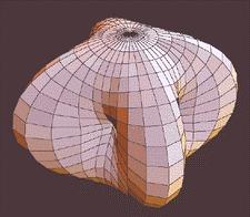 Przykład Odwrotność modułu Younga kryształu tetragonanego wykreśona w 3D; A. Authier, Laboratoire de Minéraogie- ristaographie, Université Pierre et Marie urie, Paris, France.