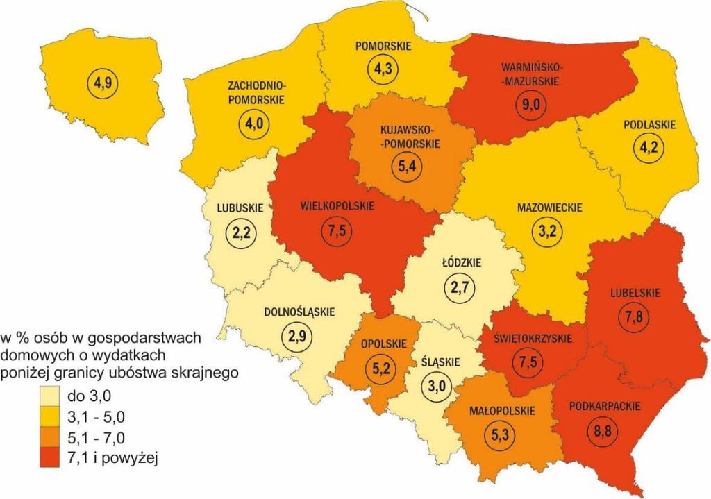 3. Ubóstwo w Polsce Z badania Zasięg ubóstwa ekonomicznego w Polsce w 2016r.