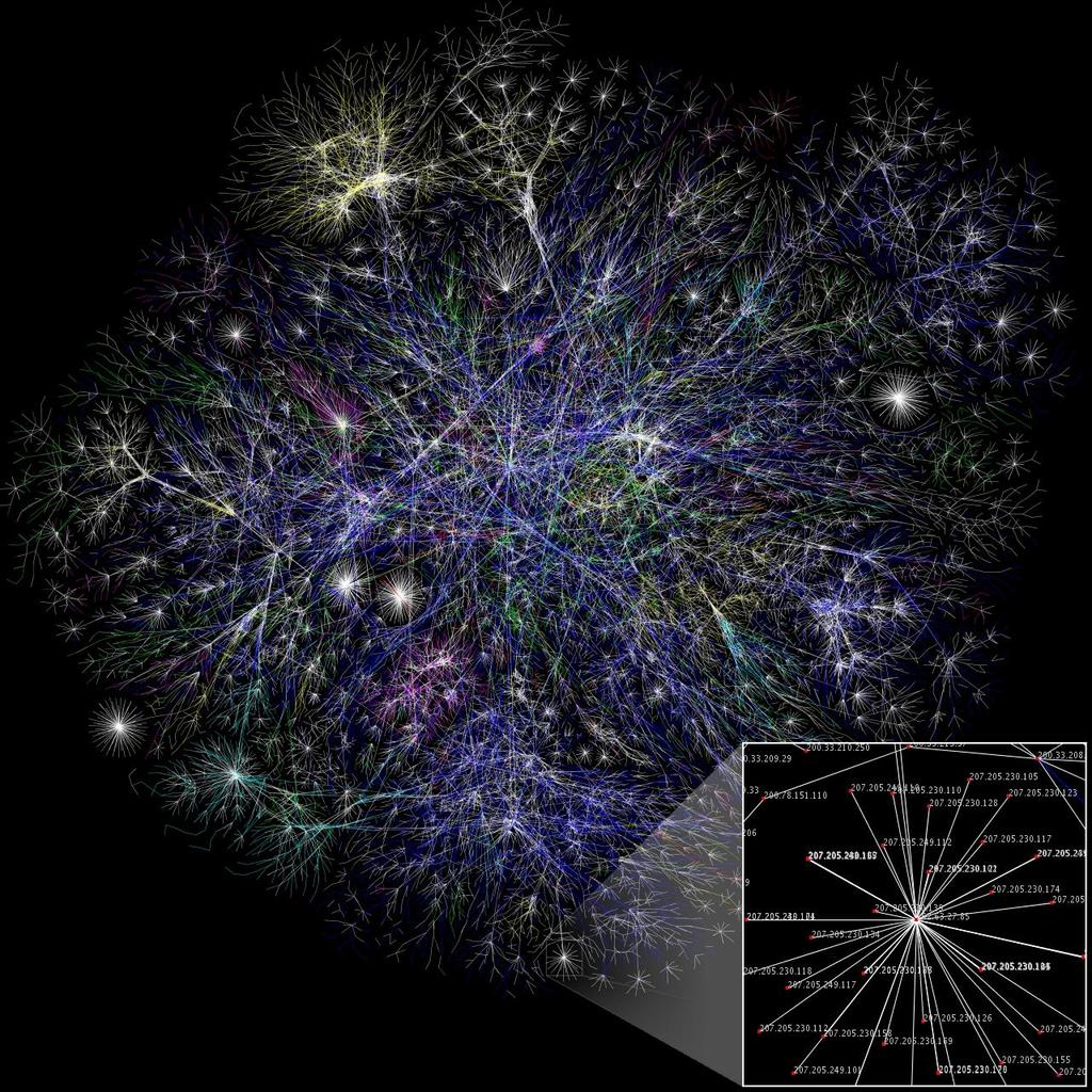 MAPA INTERNETU Nie istnieje żadna oficjalna mapa Internetu, choćby ze względu na jego zdecentralizowany, dynamiczny charakter.