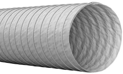 P 2 A 1000 Grubość ścianki: Jasnoszara tkanina poliestrowa pokryta specjalnym PVC 0,4 mm Spirala z drutu stalowego Od -30 C do +80 C (chwilowo do +100 C) Lekki, bardzo elastyczny, samogasnący wąż