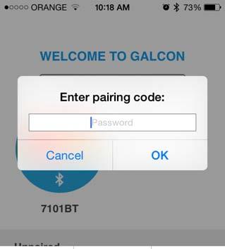 GalconBT instrukcja obsługi aplikacji sterownika 7101BT Parowanie smartfonu lub tabletu ze sterownikiem 7101BT Kompatybilny z Bluetooth 4.0 ios 5 lub Android 4.3 i wyższe.