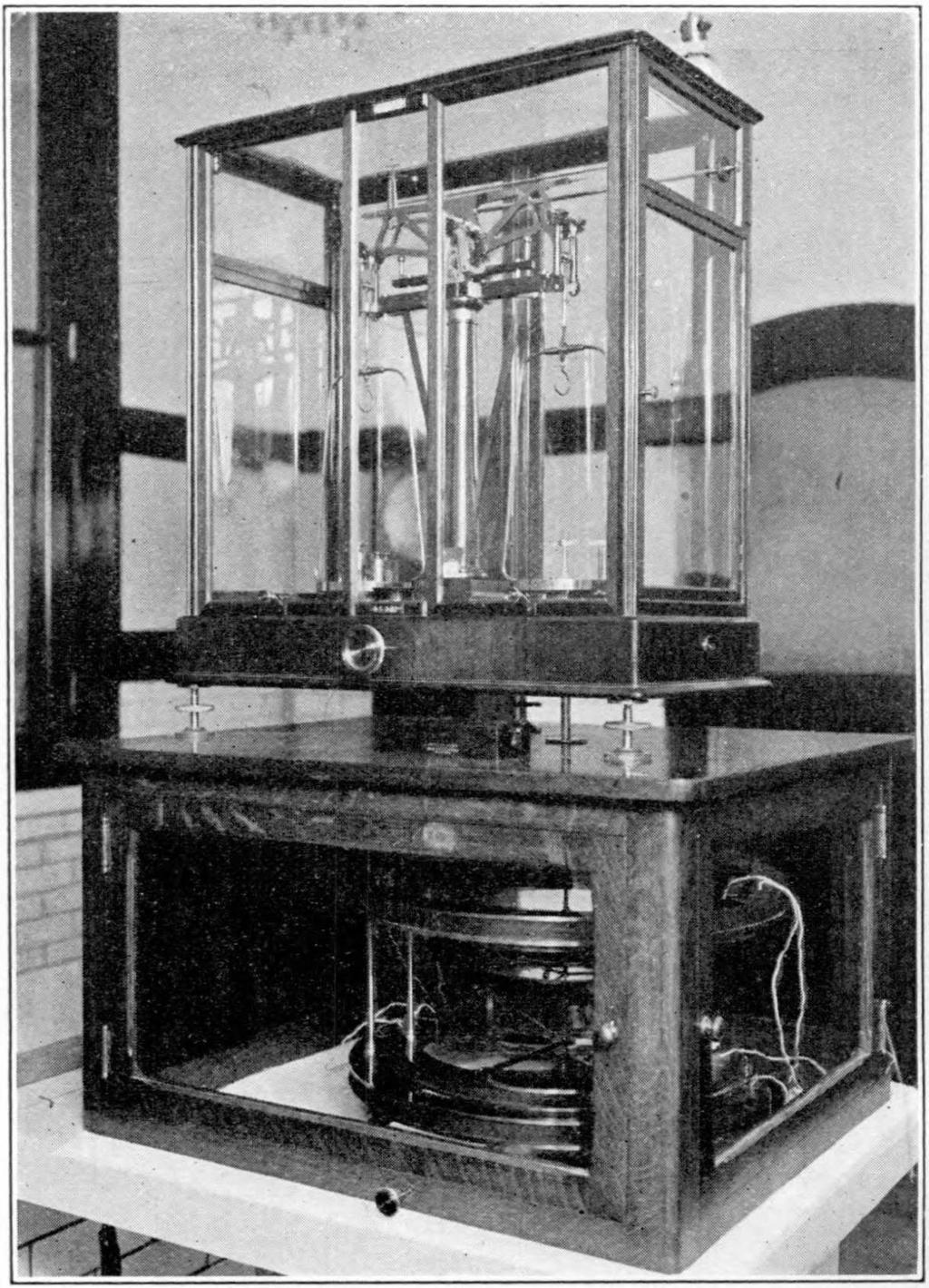 Waga prądowa NIST konstrukcja z 1927 roku Belka wagi Lewa szalka Prawa szalka