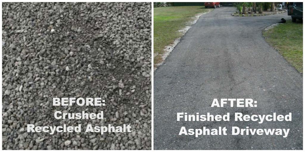 Rys. 20. Destrukt asfaltowy przed i po wbudowaniu w nawierzchnię drogową Źródło: http://cdn2.