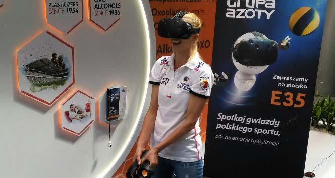 Zapewniony osprzęt technologiczny niezbędny do obsługi aplikacji VR (HTC Vive,