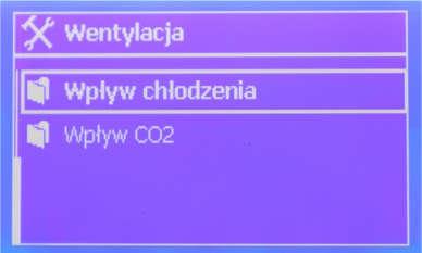 O Oczekiwanie: ustawiamy czas oczekiwania pomiędzy kolejnymi przyrostami Zasada działania jest następująca: gdy poziom CO2 w pomieszczeniu przekracza wartość, następuje zwiększenie poziomu wentylacji.