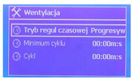 6.) Wpływ CO2 : dostęp do ekranu wpływu poziomu CO2 (patrz 4.2.1.