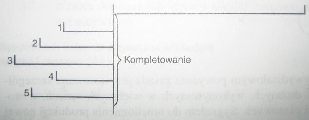 Rodzaje cyklogramów z rezerwowymi wyprzedzeniami dla B-I B) Cyklogram z