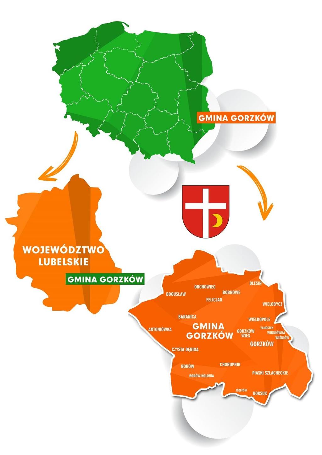 Rysunek 2 Położenie Gminy Gorzków na terenie