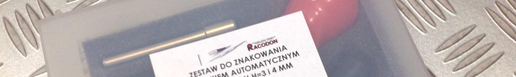 9,60 mm do chwytania czcionek o wysokości znaku 3 mm,