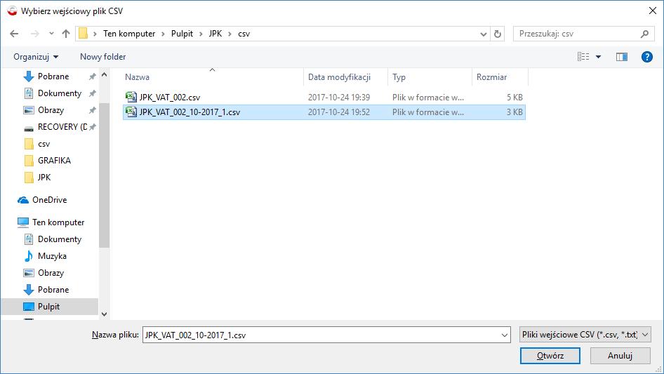 JPK_VAT - przetwarzanie i wysyłka danych Praca z aplikacją Klient JPK 2.