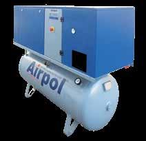 Airpol KT 5/1.0 FIAIRPOLKT5-10 Sprężarka śrubowa wydajność: 666 l/min, ciśnienie: 10 bar, z osuszaczem, silnik: 5,5 kw, zbiornik: 500 l. Airpol KT 5/1.