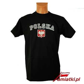Koszulka Czarna Orzeł Godło 01-50-17 Koszulka w kolorze czarnym.