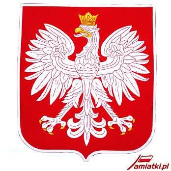 Emblemat - Naszywka Owal B 01-59-05 Naszywki - Emblematy - - Godło Polski, kształt owalny. Wysokość 7 cm.
