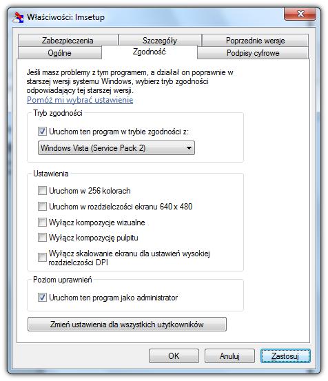 17 Rozpakuj plik: lmsetupexe na dysk lokalny 3 Zmień właściwości pliku lmsetupexe wg poniższych punktów: a) Kliknij PPM na pliku b) W rozwijanym menu wybierz: Właściwości Zostanie wyświetlone okno