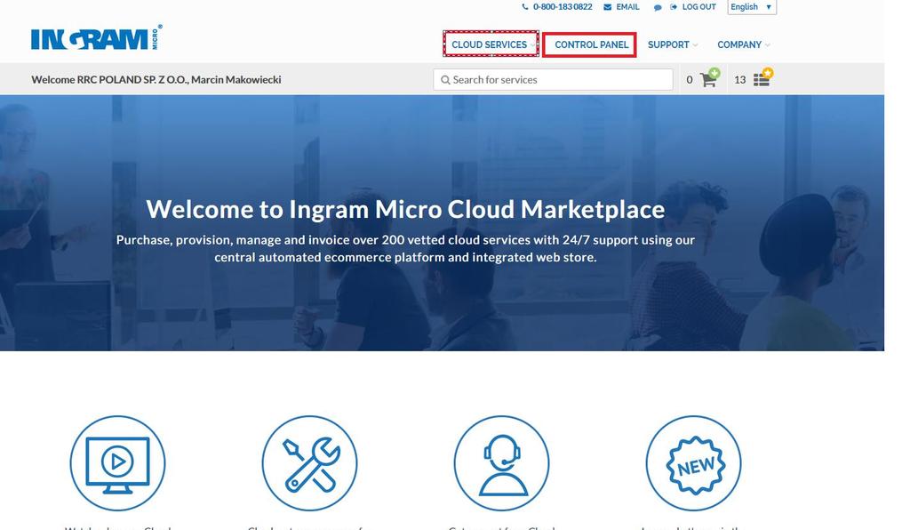 Gratulacje od teraz możesz składać zamówienie poprzez portal Ingram Micro Cloud Market Place. Sposoby logowania do systemu Cloud Market Place.