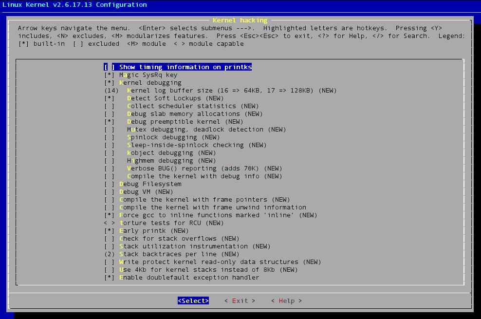 Konfiguracja jadra [ ] Kernel