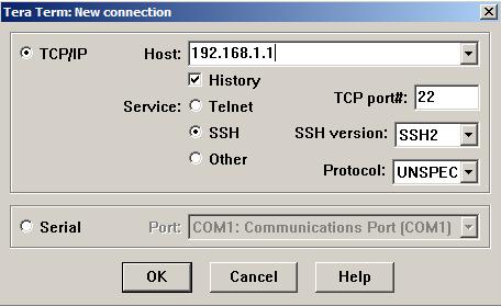 Część 4: Badanie sesji SSH za pomocą programu Wireshark W części 4 będziesz korzystać z programu Tera Term w celu ustanowienia sesji SSH z routerem.
