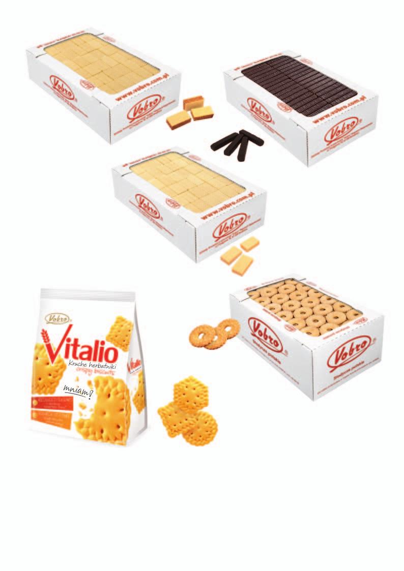 Ciastka i wafle 72 Wafle kakaowe (3000 g) Wafl e przekładane nadzieniem kakaowym 73 Wafle o smaku śmietankowym (3000 g) Wafl e przekładane nadzieniem o smaku śmietankowym 74 X-one wafle kakaowe w