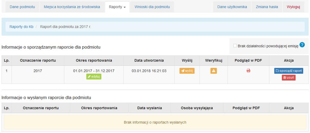 Raport do Krajowej bazy za 2017 r.