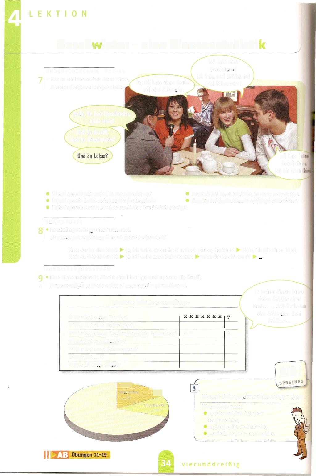 Gesch ister - eine Klassenstatisti HÖREN/SPRECHEN CDl-34 - Hör zu und formuliere dann Sätze. Posluchaj nagrania i odpowiedz. Ja, ich habe einen Bruder und eine Schwester. ch habe viele Geschwister!