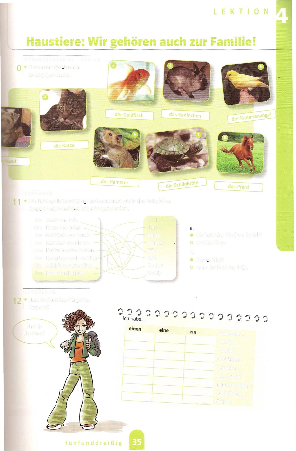 HÖREN/SPRECHEN C01-35 1 Hör zu und sprich nach. S/uchaj i powtarzaj. SPRECHEN Wie heißen die Tiere? Fragt und antwortet wie in den Beispielen. Pytajcie i odpowiadajcie tak, jak w przyk/adach.
