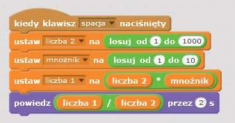 #SuperKoderzy / Robo-matematycy / Programowanie - sposób na łatwe obliczenia Uczniowie wprowadzają wybrane przez siebie (lub nauczyciela) rozwiązanie do usprawnienia działania skryptu.