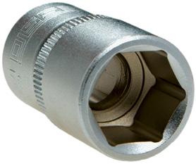 Klucz nasadowy sześciokątny Hexagonal socket Головка сменная шестигранная Ø (mm) l (mm) B01E0001 4 25 1/4 20/200 5901383233373 B01E0003 5 25 1/4 20/200 5901383233380