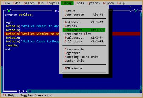Środowisko FPC Debug kontrola wykonania poszczególnych kroków programu Ułatwia analizę działania kodu, przepływu danych Pomaga w poszukiwaniu błędów 10 Struktura programu FPC Nagłówek programu