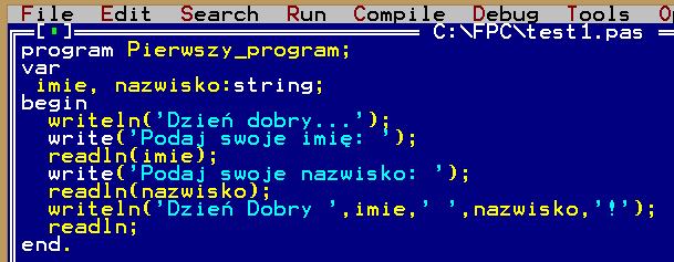 Wejścia-Wyjścia Przy wyświetlaniu danych liczbowych możliwe jest sformatowanie jest do postaci wymaganej Liczba cyfr wyświetlana Liczba cyfr po przecinku Pi:=3.