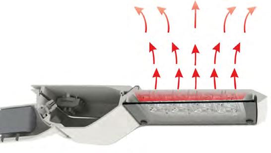 This allows the body to optimally receive the heat produced by LED modules and extract it effectively outside what increases the lifespan of the light sources.