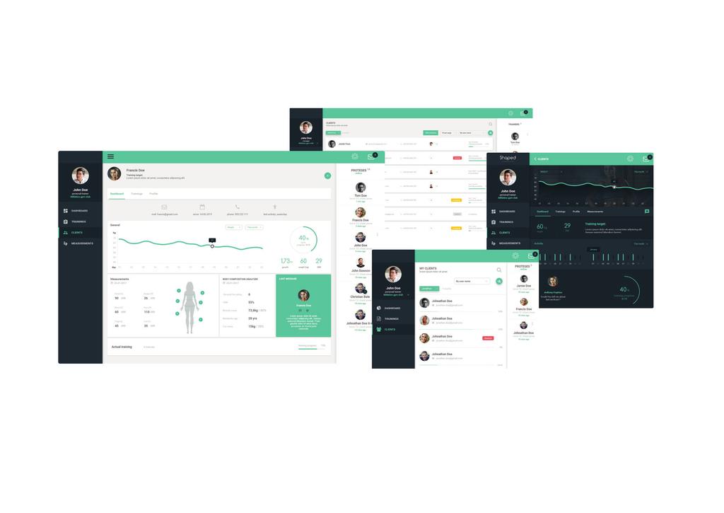 Personal trainer for all club members E-trainer - TRAINER CONNECTING SYSTEM Enables the use of a personal trainer for all members of a fitness club