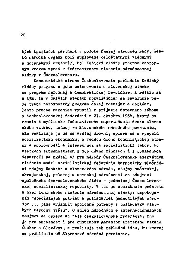 20 kých krajinách partnera v podobe českej národnej rady.