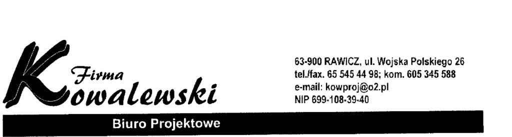PROJEKT BUDOWLANY RODZAJ INWESTYCJI: OBIEKT: KATEGORIA OBIEKTU BUDOWLANEGO: BRANŻA: NR GEODEZYJNY DZIAŁKI: BUDOWA PRZYOBIEKTOWEJ OCZYSZCZALNI ŚCIEKÓW PRZYOBIEKTOWA OCZYSZCZALNIA ŚCIEKÓW VIII