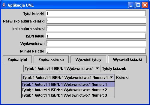 I. Przykład pierwszy programu z warstwą klienta (interfejs graficzny